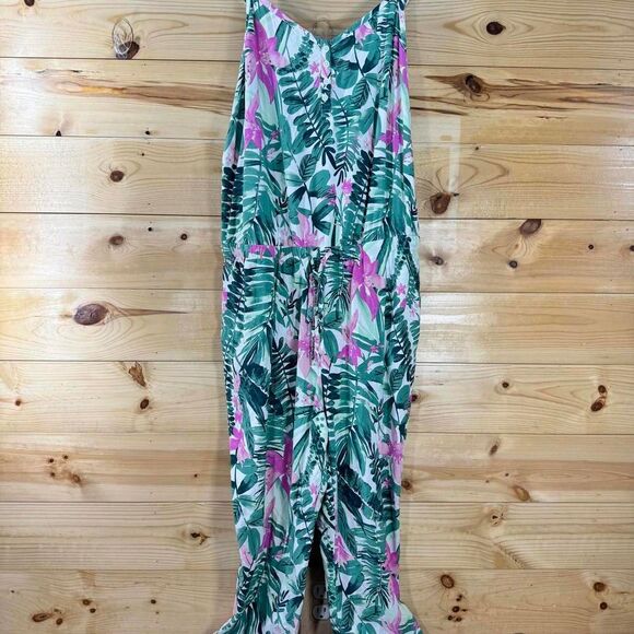 Old Navy Women's Size Medium Floral Cami Jumpsuit Multicolor Summer Casual - Picture 2 of 13